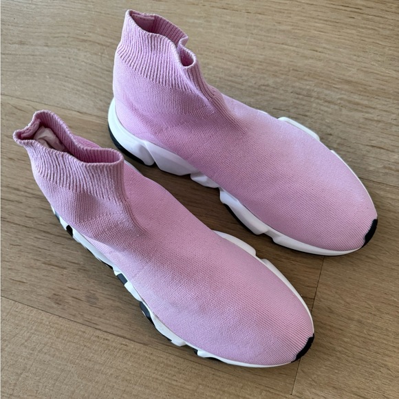 NEW BALENCIAGA Sock Sneakers in Pink size 8 - Picture 4 of 6